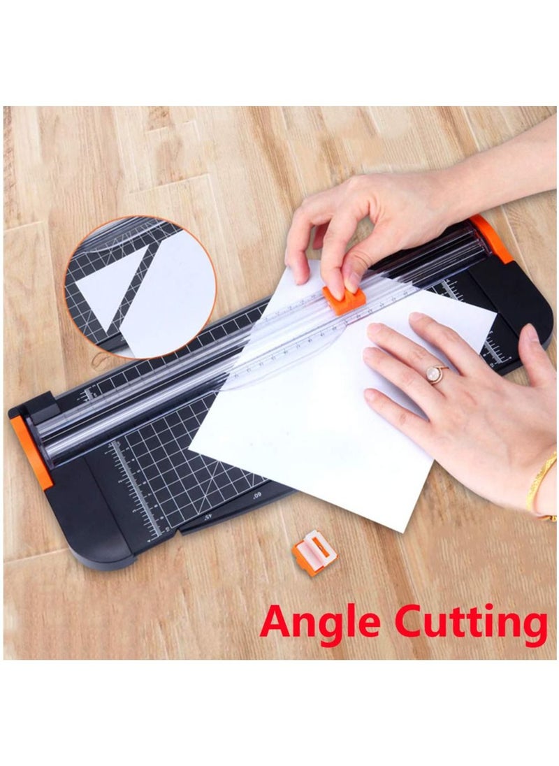 Generic - A4 Paper Cutter 12 Inch Titanium Paper Trimmer Scrapbooking Tool with Automatic Security Safeguard and Side Ruler for Craft Paper Label and Cardstock - Image 1
