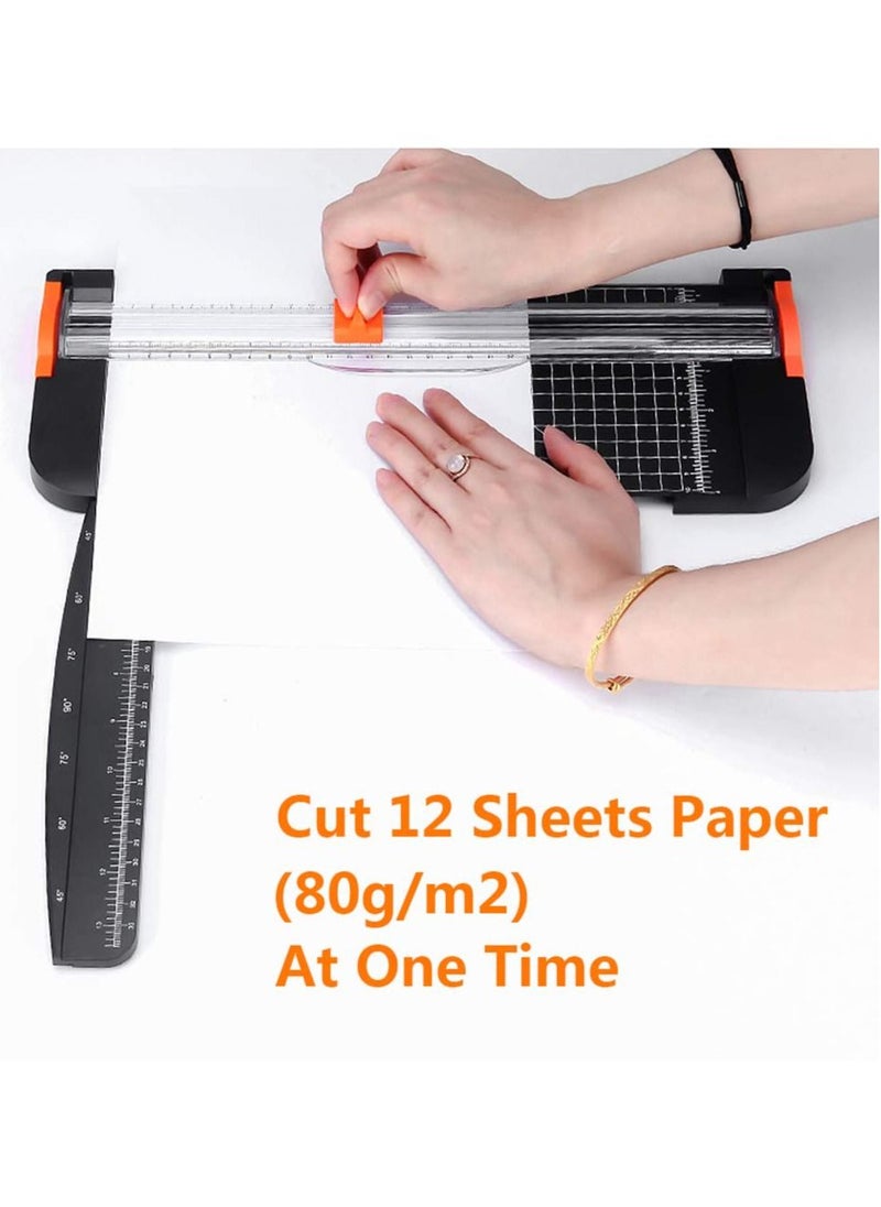 Generic - A4 Paper Cutter 12 Inch Titanium Paper Trimmer Scrapbooking Tool with Automatic Security Safeguard and Side Ruler for Craft Paper Label and Cardstock - Image 1