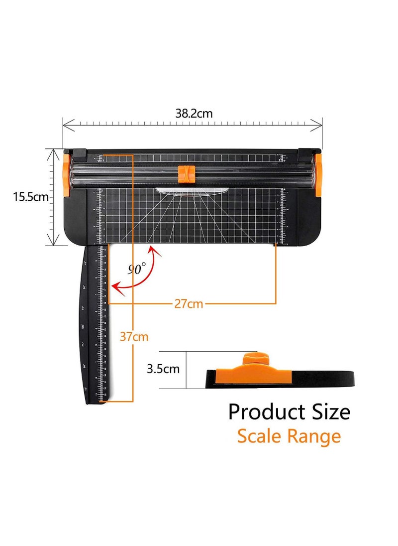 Generic - A4 Paper Cutter 12 Inch Titanium Paper Trimmer Scrapbooking Tool with Automatic Security Safeguard and Side Ruler for Craft Paper Label and Cardstock - Image 1