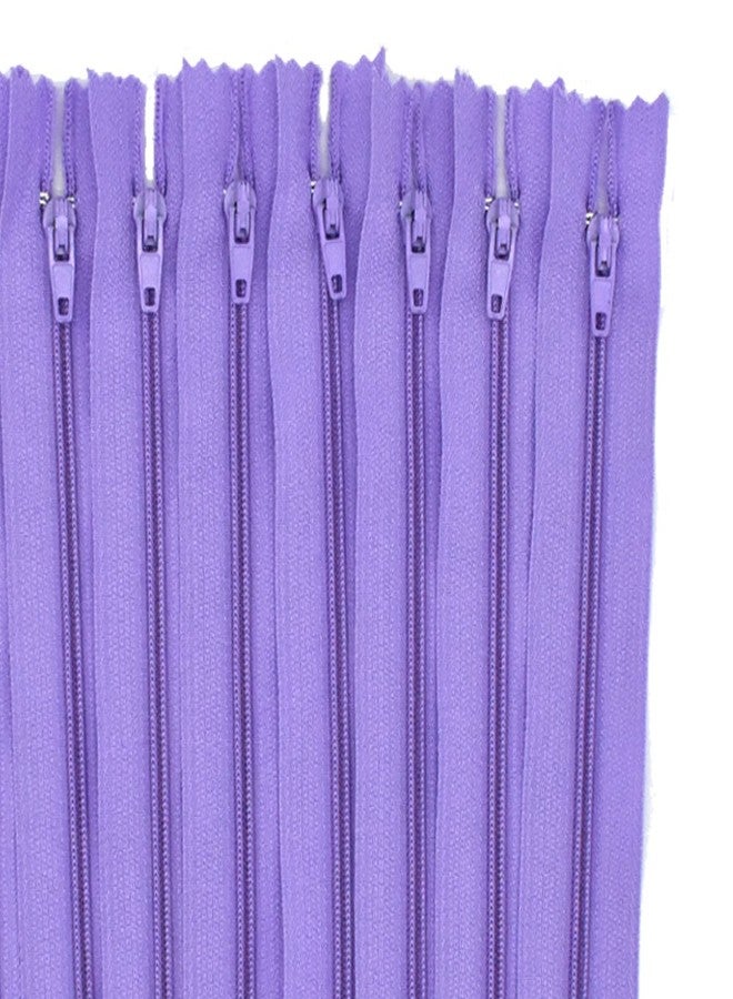 ريناشد مجموعة سحابات نايلون ملفوفة مجددة، 100 قطعة، 9 بوصات، بالجملة، للخياطة والتطريز والحرف اليدوية (بنفسجي) - Image 2