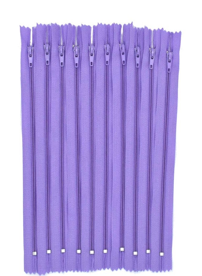 ريناشد مجموعة سحابات نايلون ملفوفة مجددة، 100 قطعة، 9 بوصات، بالجملة، للخياطة والتطريز والحرف اليدوية (بنفسجي) - Image 1