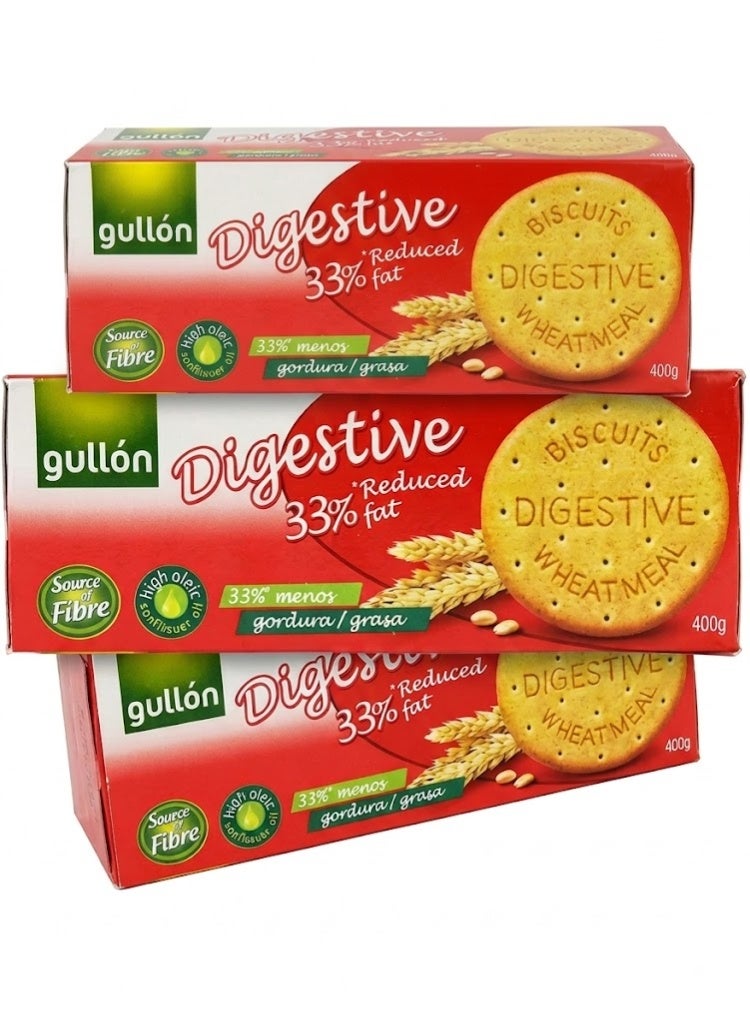 GullonDigestive Diet Biscuits - 33% Discount - High Fat & Fiber - 3 Packs - Image 1