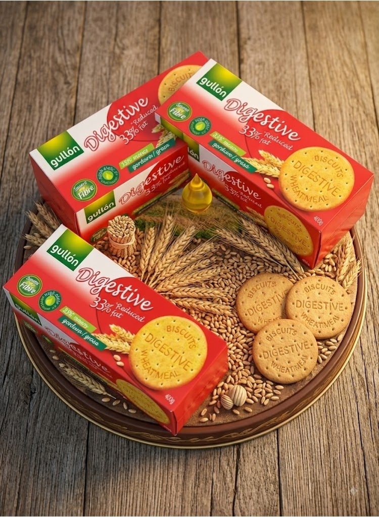 GullonDigestive Diet Biscuits - 33% Discount - High Fat & Fiber - 3 Packs - Image 2