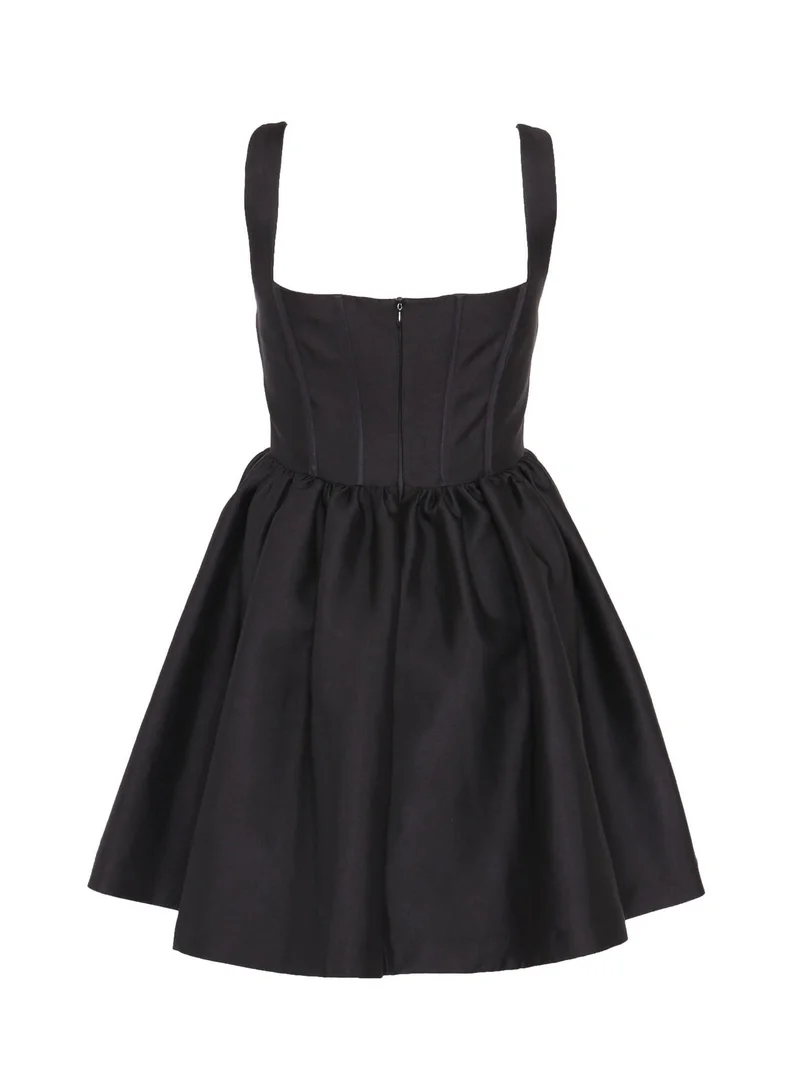 ترو ديكادينس Angela Black Corseted Skater Mini-Dress
