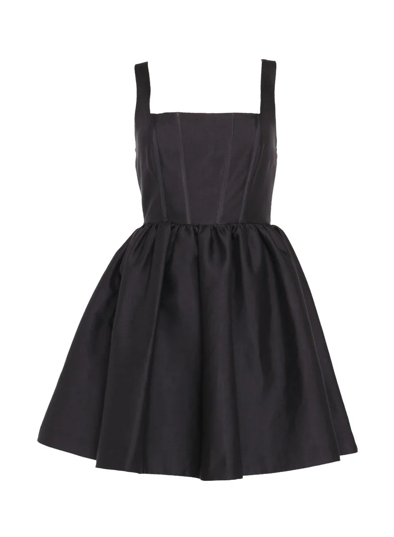 ترو ديكادينس Angela Black Corseted Skater Mini-Dress