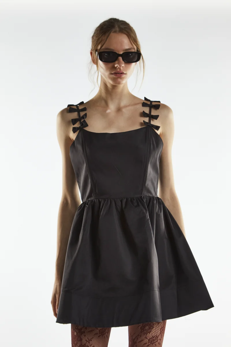 Strappy Sweetheart Neck Mini Dress