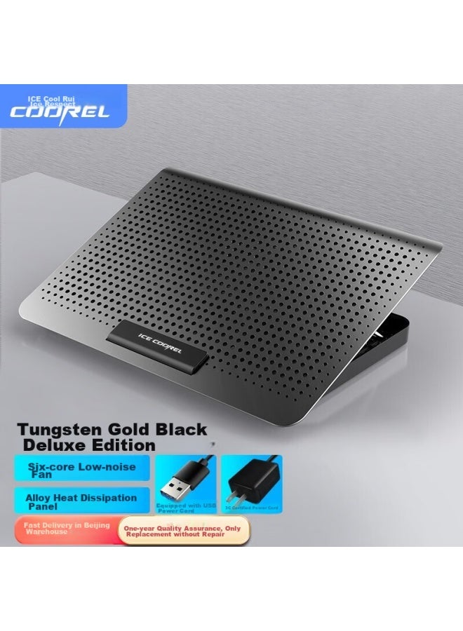 ICE COOREL لوحة تبريد لابتوب Kuorui Bingzun D19، حامل من سبيكة الألمنيوم، رافع مكتب الكمبيوتر، مروحة عادم بسرعة قابلة للتعديل، متوافقة مع لينوفو وهواوي، لوحة تبريد عالمية - Image 2