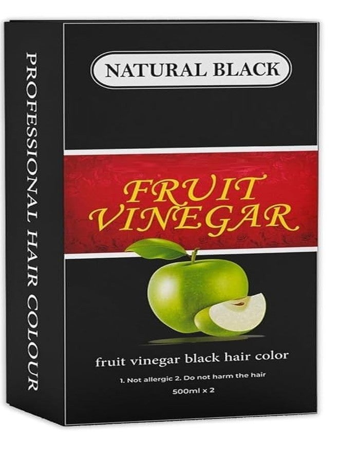 Fruit Vinegar Hair Dye Color for Both Men, Women, Natural & Ammonia Free Color Dye (Black) - Image 2