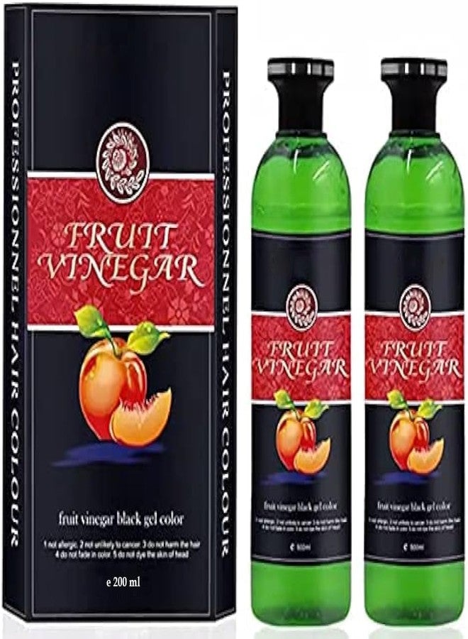 Fruit Vinegar Hair Dye Color for Both Men, Women, Natural & Ammonia Free Color Dye (Black) - Image 1