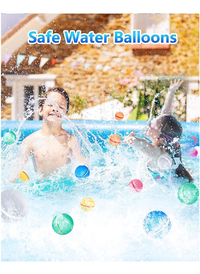 Generic - Reusable Water Balloons Self Sealing Easy Quick Fill, Silicone Water Balls Summer Fun Outdoor Water Toys Games for Kids Adults Outside Play, Bath Backyard Swimming Pool Party Supplies (4 PCS) - Image 1