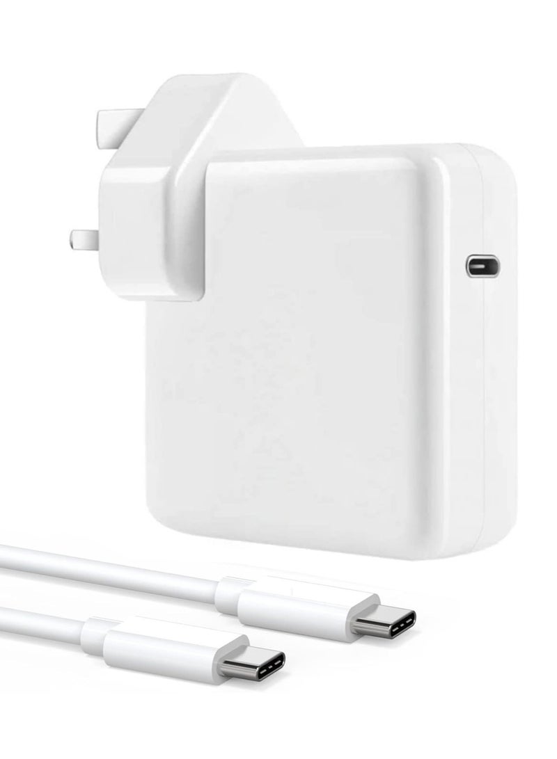 96W USB C Power Adapter,Macbook Pro-Air Fast Replacement Charger, Power Adapter Works with 13, 14, 15, 16 Inch 2016/17/18/19/20 Model Laptops, Tabs & Smartphones, Thunderbolt Charger with USB C Cable  - Image 1