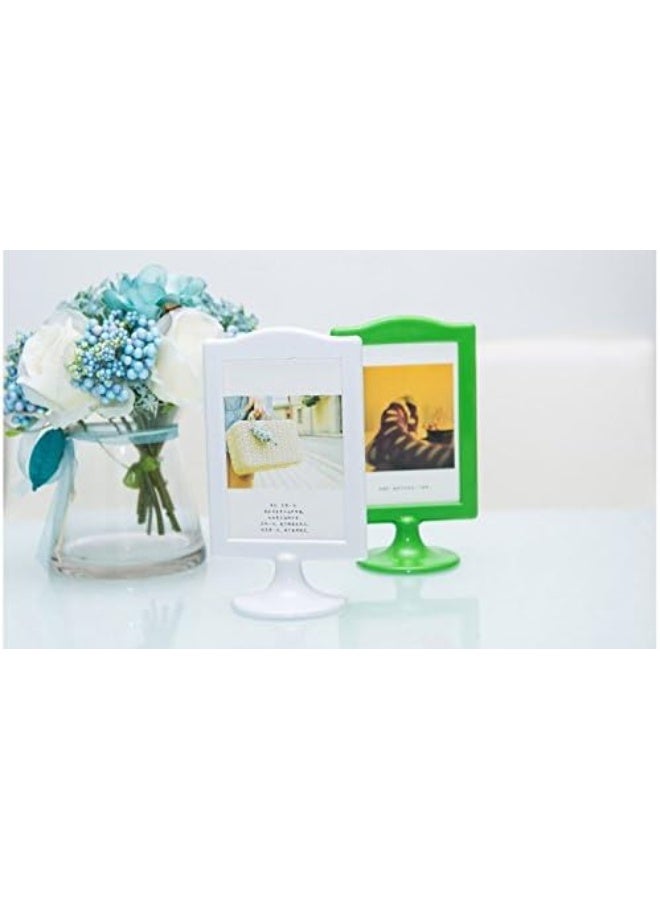 Leoyoubei 4x6 Double Sided Standing Picture Frames,4 Pack Vertical Photo Frames with Inserts and Base,2 Sided Table Menu Display Stand Frame for Display Restaurant Signs,Wedding Table Numbers (White) - Image 3