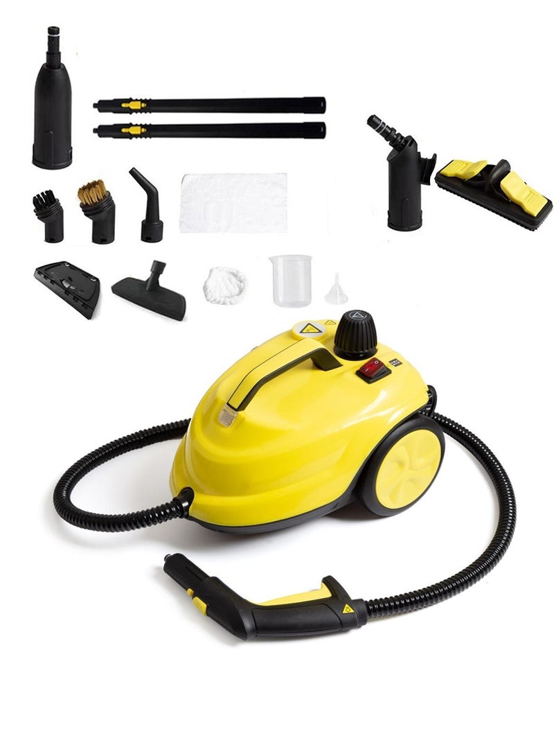 Steam Cleaner Easy Fix Steam Cleaner for Furniture 2 Liter Tank Capacity 2000W 5 Bar Steam Pressure and High Temperature for Kitchen Bathroom Kills 99.99% of Viruses Bacteria Household sterilization and Disinfection Formaldehyde Cleaning Machine (Yellow) - Image 1