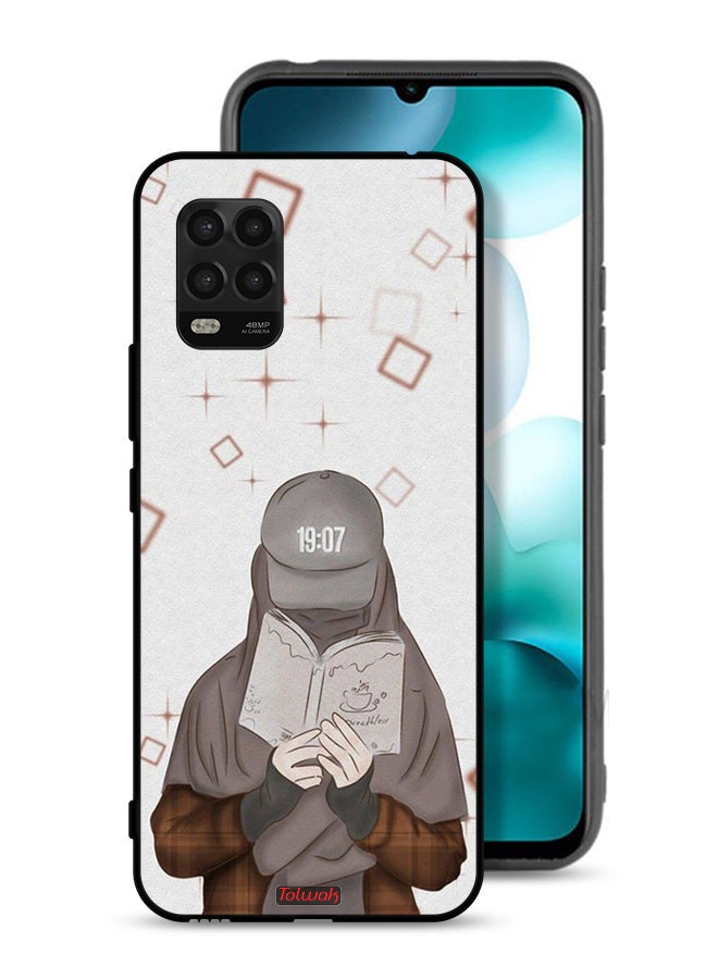 Tolwak Xiaomi Mi 10 Lite 5G Protective Case Cover Girl Reading Art - Image 1