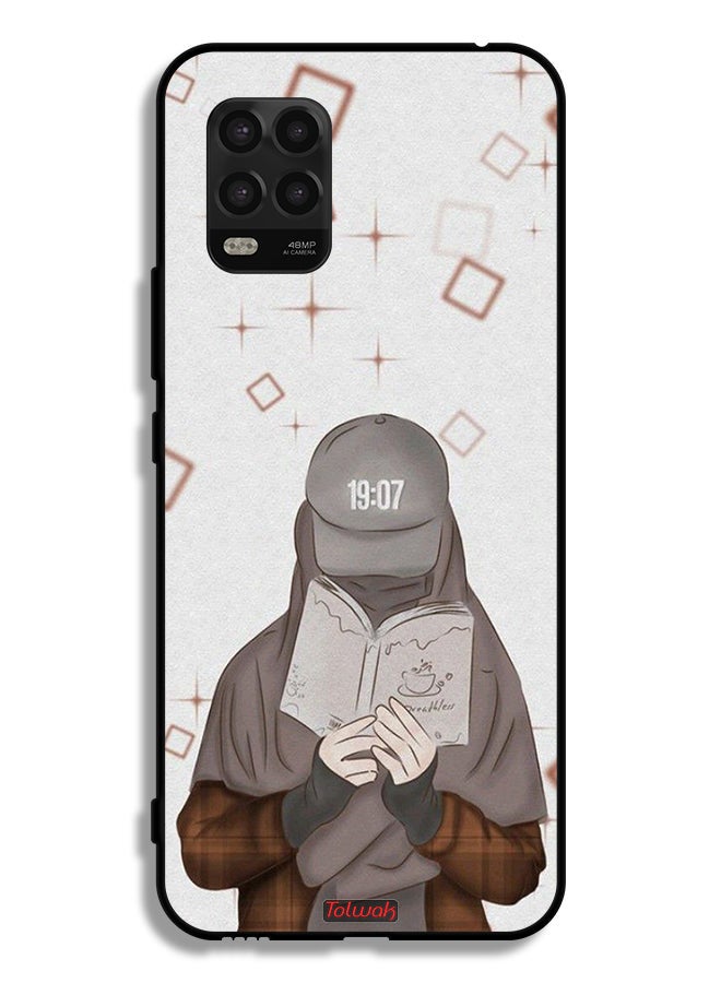 Tolwak Xiaomi Mi 10 Lite 5G Protective Case Cover Girl Reading Art - Image 2