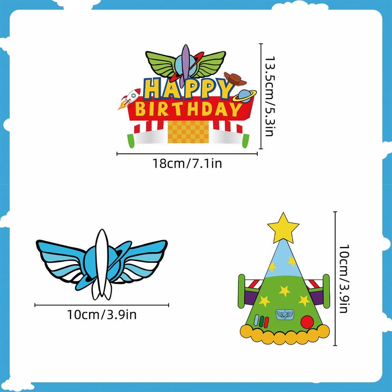 LANFUBEISI 130pcs Story Birthday Party Decorations Tableware Set for 20 Guests Include Banner, Cupcake Topper, Cake Topper,Paper Plates,Napkins and Cups,Plastic Tablecloth and Forks,Latex Balloons - Image 4