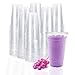 TashiBox plastic cups 24 oz 100cupsClear Crystal disposable plastic cupssmoothie cup - Image 1