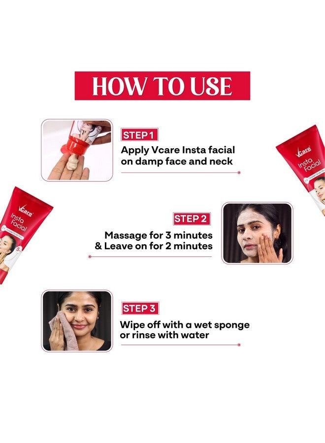 في كير كريم الوجه الفوري لتقشير الوجه وتنظيفه وقناع العناية بالبشرة الدهنية والجافة | عبوة تفتيح الوجه الفورية مع فطر سونجي والجوز 50 جم - Image 5