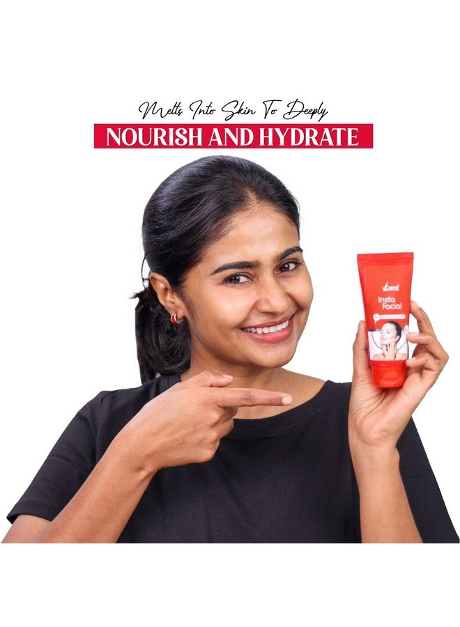 في كير كريم الوجه الفوري لتقشير الوجه وتنظيفه وقناع العناية بالبشرة الدهنية والجافة | عبوة تفتيح الوجه الفورية مع فطر سونجي والجوز 50 جم - Image 4