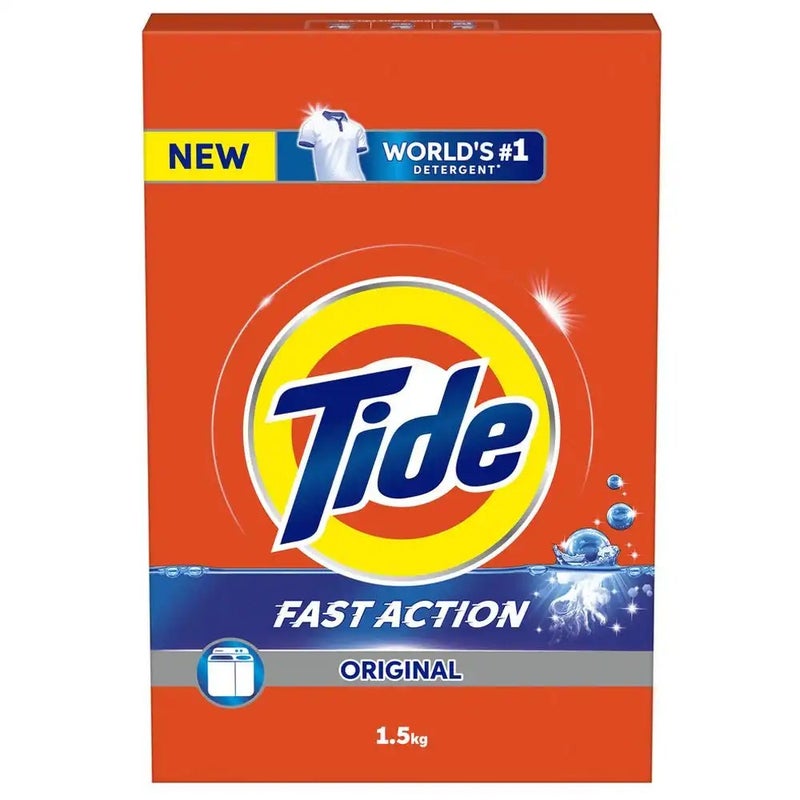 Tide Fast Action Worlds No 1 Original Laundry Detergent Powder- 1.5kg