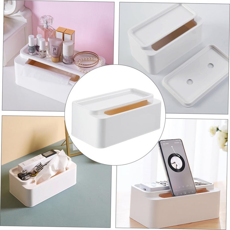 Creative Tissue Box Holder Simple Design Organizer for Living Room Bedroom Office - Image 4