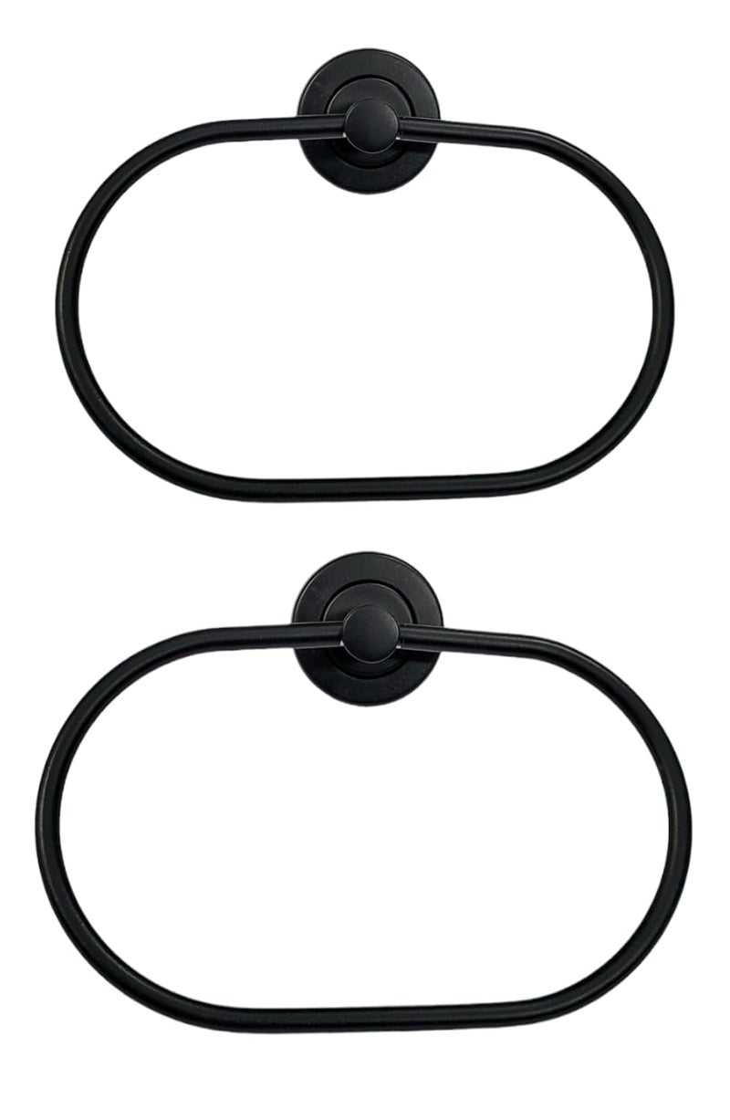Nooks Nooks Stainless Steel Chrome Folding Towel Rack for BathroomTowel StandTower HolderTowel Hanger Double Towel Rod Size Ovel Shape Ring 5  - Image 1