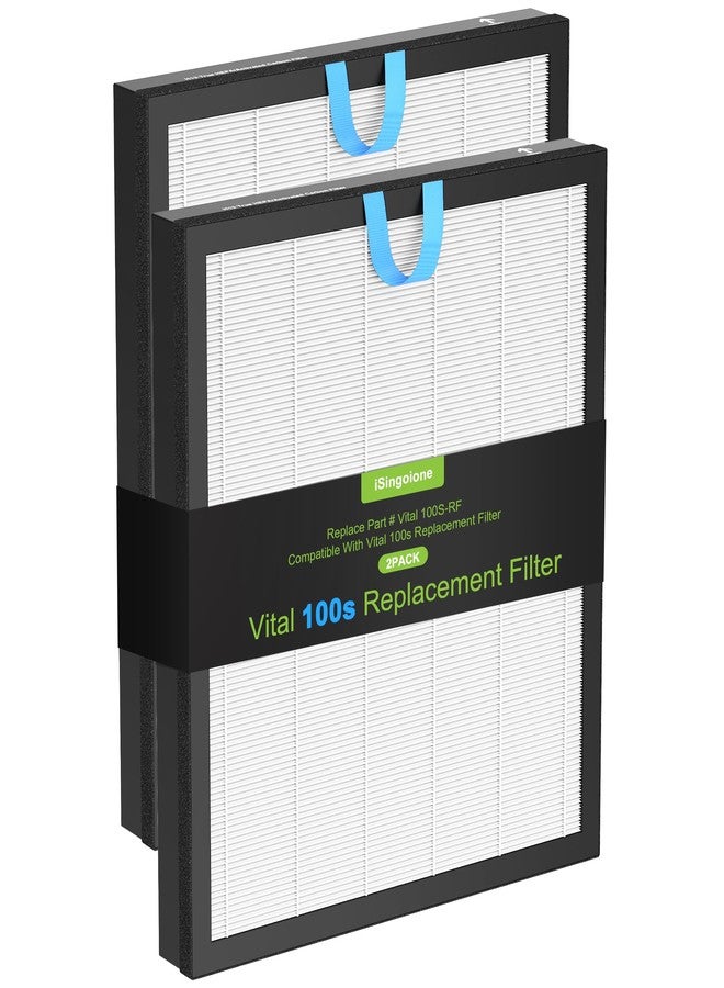 isingoione فلتر بديل لجهاز تنقية الهواء LEVOIT Vital 100S-P، متوافق مع جهازي تنقية الهواء LEVOIT Vital 100S و 100S-P، فلتر Vital 100S لتنقية الهواء المنزلي، Vital 100S-RF، LRF-V102-WUS، عبوة من قطعتين - Image 1