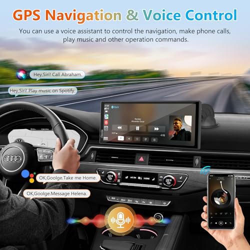 CARPURIDE W125S 11.26 Inch HD Wireless Carplay & Android Auto Screen, 4K +1080P+1080P Dash Camera for Cars with 64GB Card, with Loop Recording, Bluetooth, Voice Control, GPS, FM, Super Link - Image 5