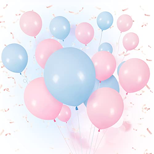 CANREVEL Gender Reveal Pink and Blue Balloons 120 pcs Macaron Blue Pink Latex Balloons Garland Arch kit for Baby Shower Birthday Bridal Shower Wedding Anniversary Party Decorations - Image 1