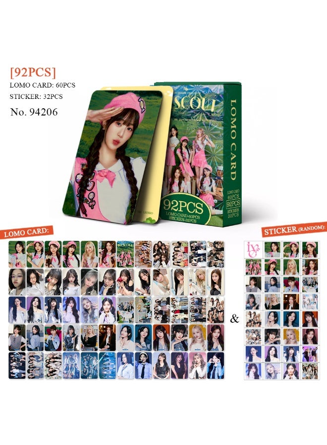 NIBEMINENT 92 Pcs Kpop IVE SCOUT Lomo Cards Card For Fans Collection Gifts - Image 1