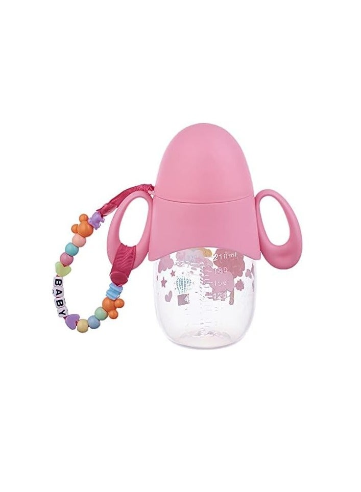 FISH Little Fish Handles & Chain Feeding Bottle, 300ml - Pink - Image 2
