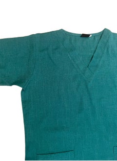 Rannah's Uniform Melange Scrub Suit Uniform Unisex Green V-Neck Nurse Suit Set  - Image 2