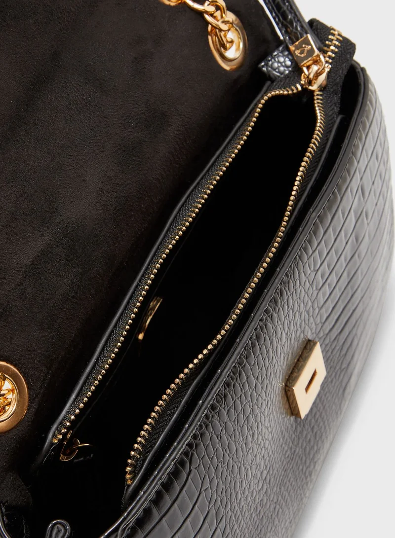 CARPISA Textured Detail Flap Crossbody