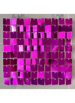Generic 1 x 5 pcs Square Sequin Wall Panel Gatesby Wedding Decor Mirror rose red jx-2244 