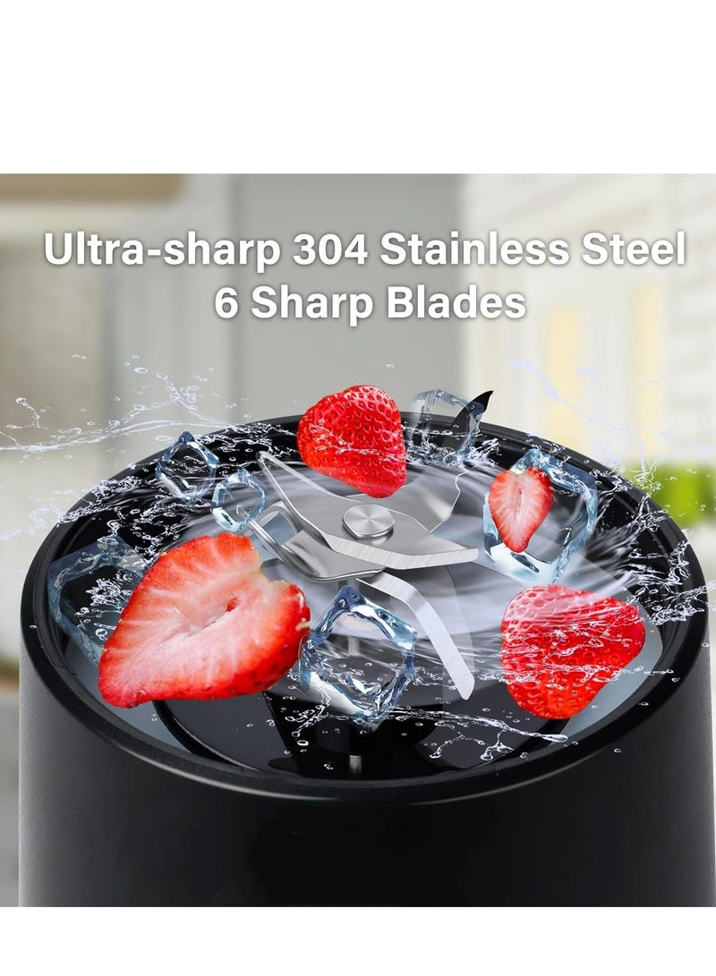 Flushrenic Portable Blender,Portable Mini Blender for Shakes and Smoothie,Cordless Blender, Personal Smoothie Blender,Durable Stainless Steel Blades for Powerful Blending Performance - Image 3