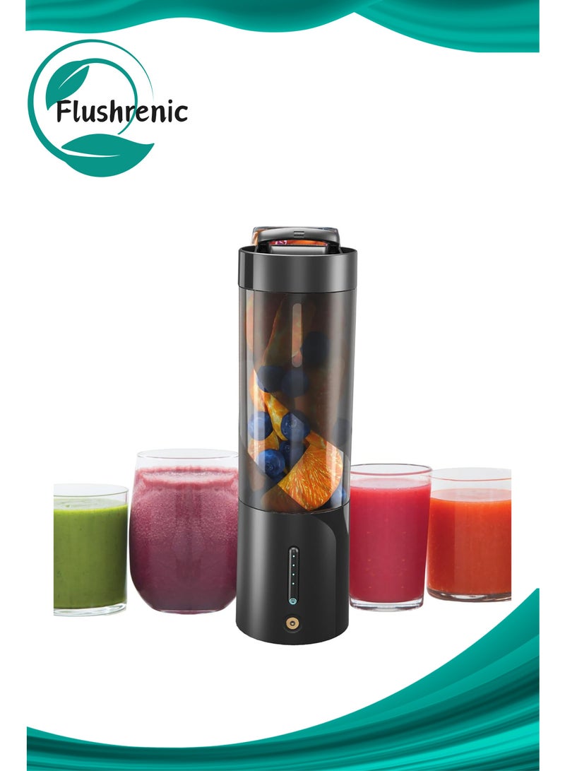 Flushrenic Portable Blender,Portable Mini Blender for Shakes and Smoothie,Cordless Blender, Personal Smoothie Blender,Durable Stainless Steel Blades for Powerful Blending Performance - Image 1