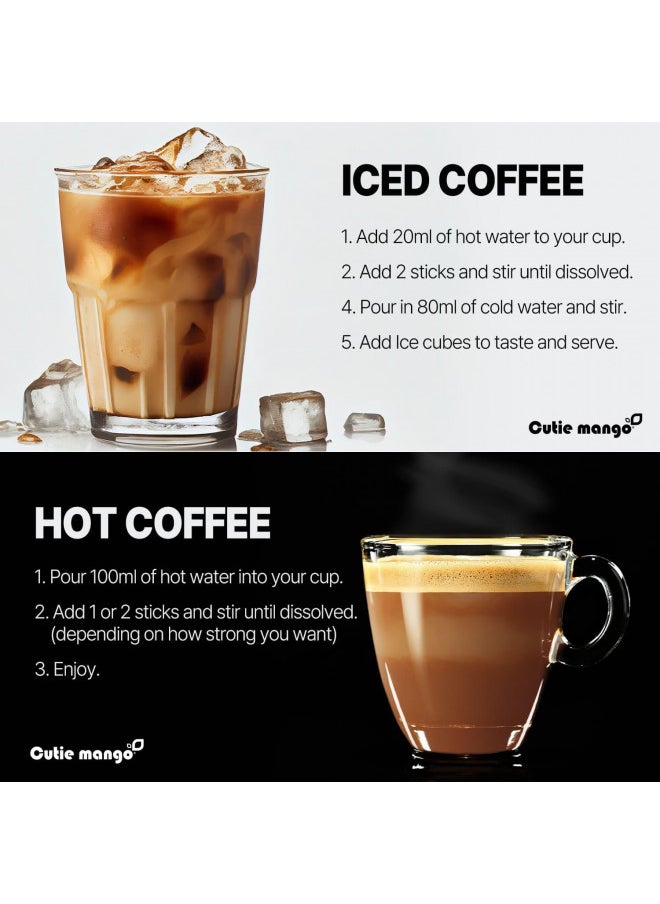 CUTIE MANGO Maxim KANU Premium Korean Instant Coffee Sampler Latte & Americano Assortment Café Style Camping Party Easy-to-Mix Single Serve Packets 20 Variety Pack