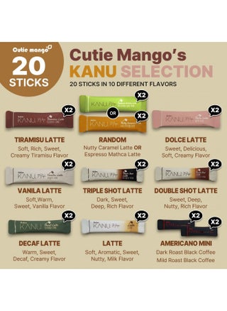 CUTIE MANGO Maxim KANU Premium Korean Instant Coffee Sampler Latte & Americano Assortment Café Style Camping Party Easy-to-Mix Single Serve Packets 20 Variety Pack - pzsku/Z67A2A6C33EF2BC668F41Z/45/_/1731078077/5156827d-41dd-4357-8cce-e97848b65580