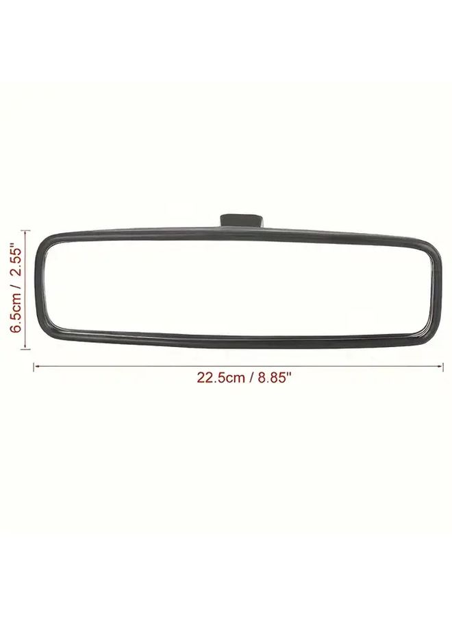 Black Flat Lens Interior Rearview Mirror Durable Glass Easy Installation Car Accessory - Image 2