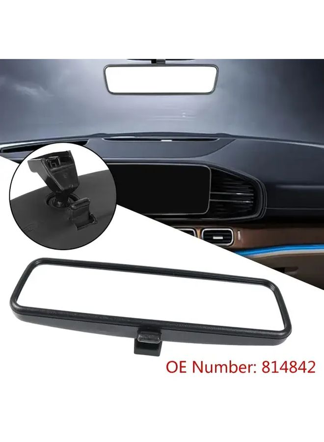 Black Flat Lens Interior Rearview Mirror Durable Glass Easy Installation Car Accessory - Image 5