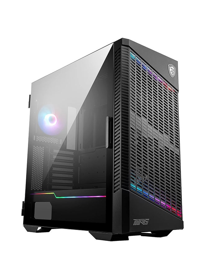 MSI MPG Velox 100P Airflow Mid-Tower PC Case - E-ATX Motherboard Capacity, Tempered Glass Door, Optimized for Airflow, Mystic Light, Supports 2 x 360mm Radiators & Side Ventilation Configurations Black - Image 1