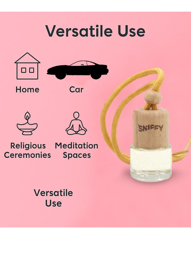 SNIFFY COOL ICE Car Air Freshener Hanging Diffuser – Natural Essential Oil Auto Air Freshener, Alcohol-Free Long Lasting Fresh Cool Ice Scent, Car Rear View Mirror Perfume Bottle for Auto, Home & Office - Image 5