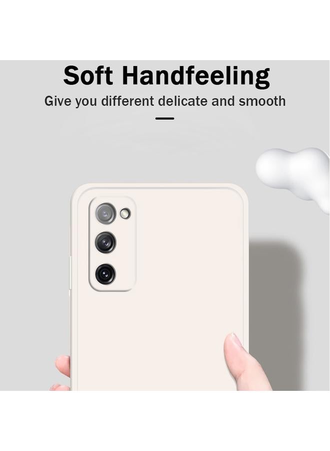 S-TOP Case For Samsung Galaxy S20 FE Solid Color Imitation Liquid Silicone Straight Edge Dropproof Full Coverage Protective Case - Image 3