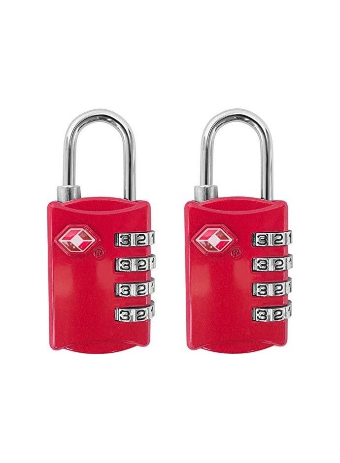 desired tools TSA Luggage Locks (Pack of 2) - Red - Image 1