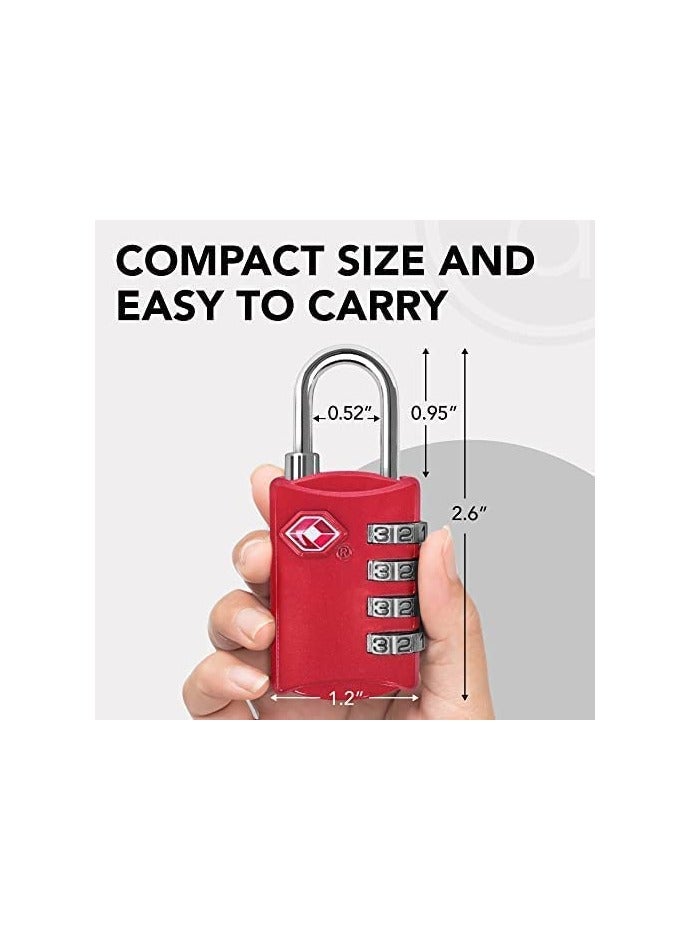 desired tools TSA Luggage Locks (Pack of 2) - Red - Image 3