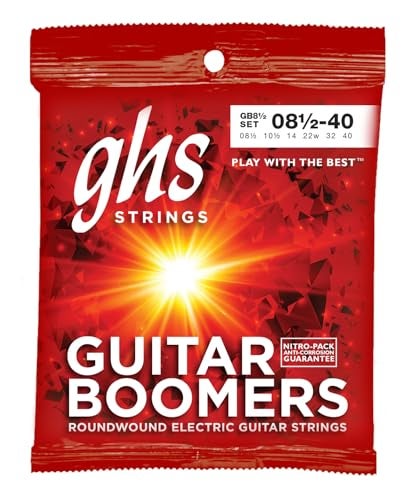 GHS Strings, GB8 1/2 Boomers, Nickel Plated Steel Electric Guitar Strings, Legendary Strength, Consistent Intonation, Long Lasting Brightness, Tone & Sustain. For 6-String Guitar, 8.5-40, ULT+ Gauge - Image 1