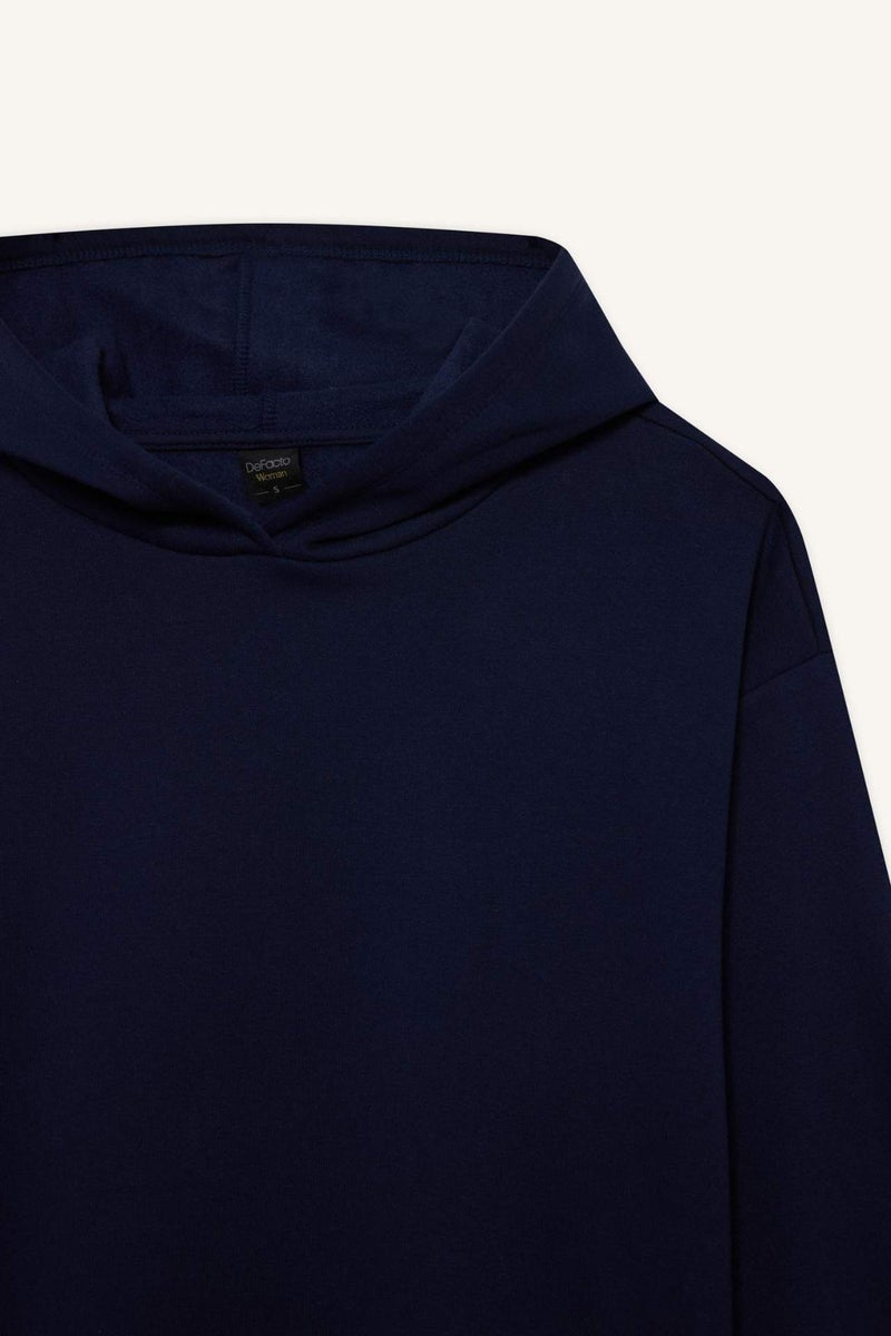 DeFacto Relax Fit Basic Thick Hoodie - Image 4