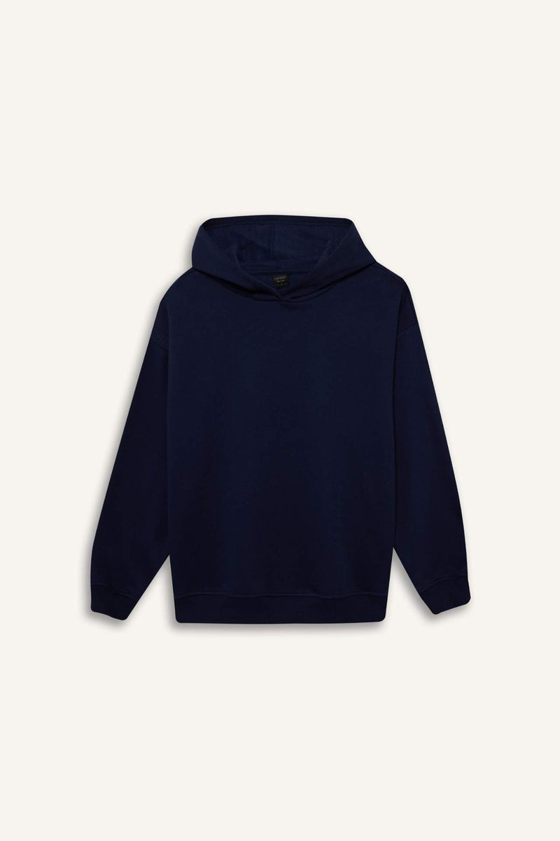 DeFacto Relax Fit Basic Thick Hoodie - Image 3