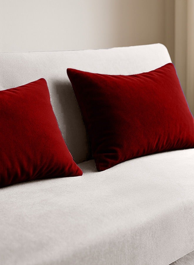 باك كومفرت ديو الراحة | صوفا مريحة بيج + 2 كوشن برغندي50x30 سم - Image 2