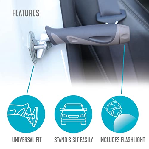 Stander Metro Car Handle Plus, Portable Vehicle Support Grab Bar, Standing Assist Mobility Aid, Includes LED Flashlight - Image 5